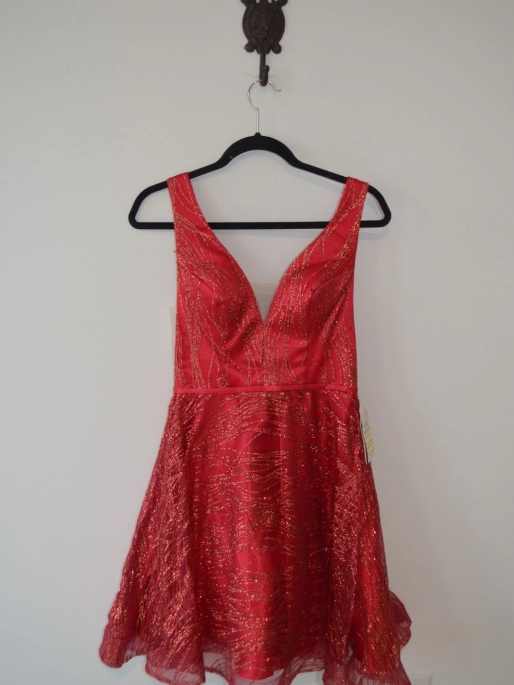 Juliet’s Bride Red Sparkle Dress with Glitter Overlay& corset 4